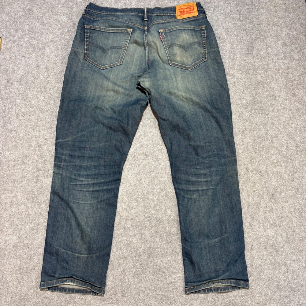 Levis 541 Athletic Taper Jeans Mens 34x32 Medium Wash Distressed Denim 0441
